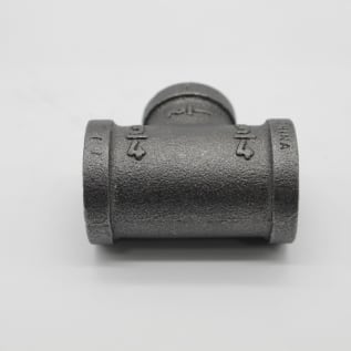 3/4"X3/4"X1/2" BLK MI TEE