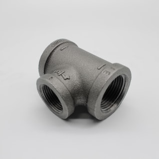 1"X1"X3/4" BLK MI TEE