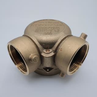 POTTER ROEMER 5715-A 4"X2-1/2"X2-1/2" NST "AUTO SPRINKLER" 90 DEG FIRE DEPT CONN SINGLE CLAPPER