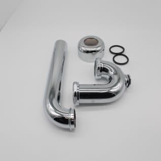 McGuire™ 8912CBECO Eco-Line P-Trap With Cleanout Plug, 1-1/4 x 1-1/2 in Inlet x 1-1/2 in Outlet, Cast Brass, Import