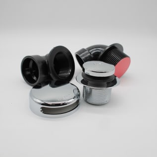 Watco® 901-FA-ABS-CP Innovator® 901 Solvent Weld Bath Waste Half Kit, STD ABS, Polished Chrome