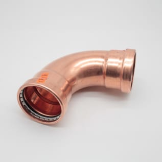 ProPress® 20628 90 deg Pipe Elbow, 3 in Nominal, Press End Style, Copper, Import