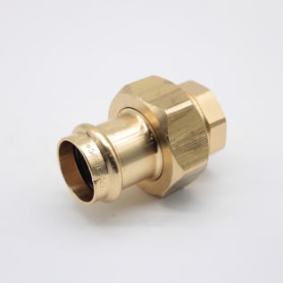 EPC ApolloPRESS® 10075876 8733-3 Female Press Union, 1 in Nominal, C x FNPT End Style, Brass, Domestic
