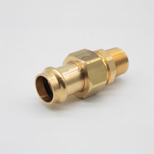 EPC ApolloPRESS® 10075886 8733-4 Male Press Union, 3/4 in Nominal, C x MNPT End Style, Brass, Domestic