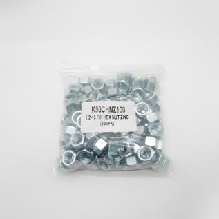 1/2" ZINC HEX NUT (100 per pack)