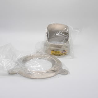 G-O-N® 82706 Glue On Nozzle With Escutcheon, 4 in, Nickel Brass, Import