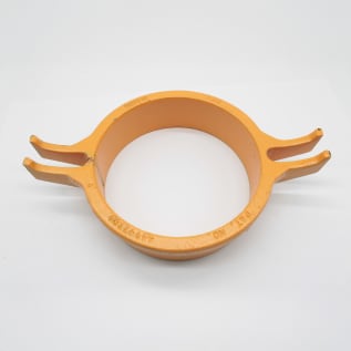 Romac® 218-BD04 CB™ One-Size-Fit-All Sewer Saddle, 4 in, Ductile Iron Clamp, Shop Coated, Domestic