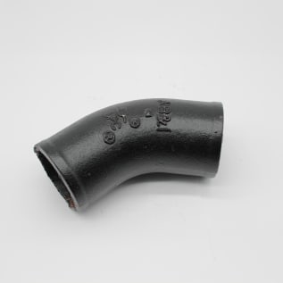Tyler Pipe 007333 DWV Pipe Bend, 2 in Nominal, No-Hub End Style, Cast Iron