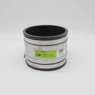 Fernco® 1051-44RC 1051 RC Strong Back Flexible Repair Coupling, 4 in Nominal, Asbestos Cement Fiber/Ductile Iron x Cast Iron/Plastic End Style, PVC