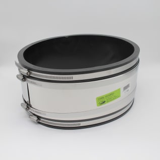 Fernco® 1056-1010RC 1056 RC Strong Back Repair Coupling, 10 in Nominal, Cast Iron/Copper/Lead/Plastic/Steel x Cast Iron/Copper/Lead/Plastic/Steel End Style, 60 Duro Shore A Flexible PVC, Domestic