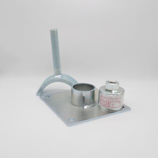 STANDON S9204 Adjustable Saddle Pipe Support, 4 in IPS Pipe, Galvanized