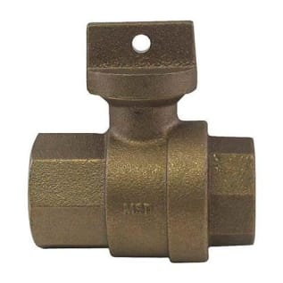 A.Y. McDonald 5129-113 Ball Curb Stop, 1-1/2 in, FNPT, Brass Body, EPDM Softgoods