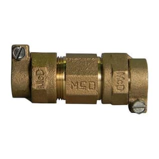 A.Y. McDonald 5131-030, 74758-33 Octagonal Straight Coupling, 2 in Nominal, -33 PEP-7 Compression End Style, Brass, Domestic