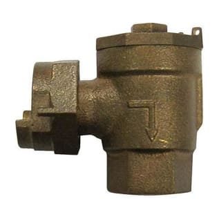 A.Y. McDonald 5132-308, 702-4HE Single Angle Check Valve, 1-1/4 x 1 in, Meter Swivel Integral with Support Lip x FNPT Integral, Brass Body