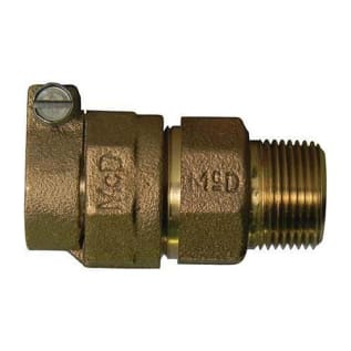 A.Y. McDonald 5142-123, 74753-33 Octagonal Straight Coupling, 1 in Nominal, -33 PEP-7 Compression x MNPT End Style, Copper, Domestic