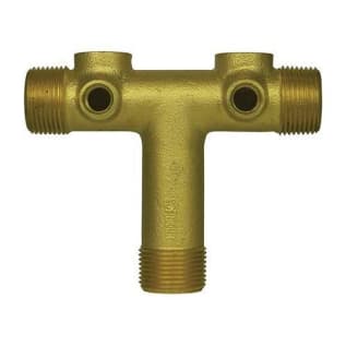 A.Y. McDonald 5420-351 Short Pattern Tank Tee With (2) Holes, 1-1/4 in Nominal, MNPT, Bronze