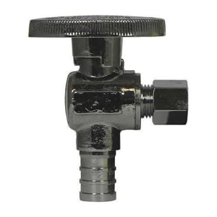 A.Y. McDonald 5421-295, 72082PI Angle Icemaker 1/4 Turn Supply Stop, 1/2 x 1/4 in Nominal, PEX x Compression, 125 psi, Brass Body, Polished Chrome, Import