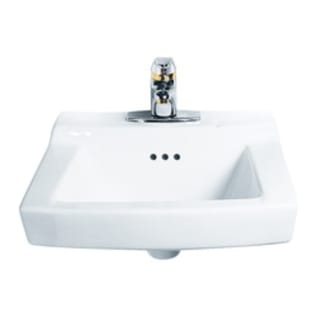 American Standard 0124024.020 Comrade™, Rectangle Shape, 4 in Faucet Hole Spacing, 20 in W x 18-1/4 in D x 8 in H, Wall Mounting, Vitreous China, White, Domestic