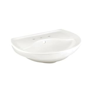 American Standard 0268008.020 Ravenna™, 20 in L x 24-1/4 in W x 8 in H, Round Sink, 8 in Faucet Hole Spacing, Import