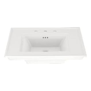 American Standard 0297008.020 Town Square® S Pedestal Sink Top, 22-3/8 in L x 29-15/16 in W x 7-3/4 in H, Rectangular Sink, 8 in Faucet Hole Spacing