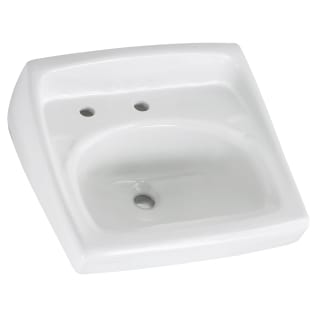American Standard 0356115.020 Lucerne™, D-Shaped Shape, 20-1/2 in W x 18-1/4 in D, Wall Mounting, Vitreous China, White, Import