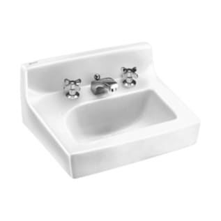 American Standard 0373.950.020 Penlyn™ Bathroom Sink With Front Overflow, Rectangle Shape, 4 in Faucet Hole Spacing, 18 in W x 15-7/8 in D x 31 in H, Wall Mount, Vitreous China, White, Import