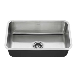 American Standard 18SB.9301800T.075 Premium Kitchen Sink, Rectangle Shape, 28 in L x 15-15/16 in W x 9 in D Bowl, 30 in L x 18 in W x 9 in H, Under Mount, 18 ga Stainless Steel