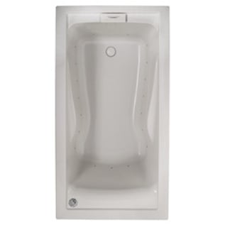 American Standard 2422068C.020 Evolution™ Deep Soak Bathtub, Air Bath/Soaking, Rectangle Shape, 60 in L x 32 in W, Center Drain, White, Domestic