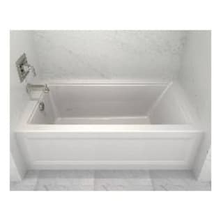 American Standard 2544102.020 Town Square® S Bathtub With Built-In Apron, Rectangular Shape, 60 in L x 32 in W, Right Drain, High Gloss White