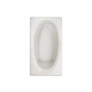 American Standard 2645V002.020 Evolution™ Bathtub, Soaking, Rectangle Shape, 66 in L x 36 in W, Reversible Drain, White, Domestic