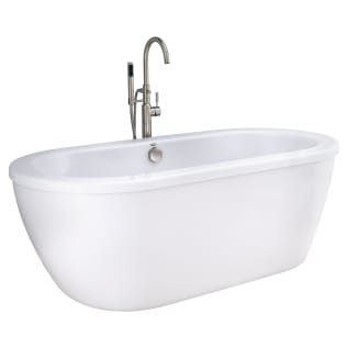 American Standard 2764014M203.011 Cadet® Bathtub, Soaking, Oval, 64-5/8 in L x 30-5/8 in W, Center Drain, Arctic™, Import
