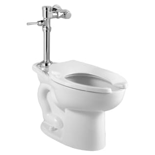 American Standard 2858111.020 High Efficiency Toilet, Madera, Elongated Bowl, 15 in H Rim, 10 in Rough-In, 1.1 gpf, White, Import