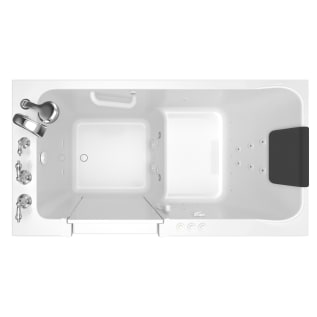 American Standard 3260.219.CLW Premium Combination Bathtub With Left Door, Soaking, Rectangle Shape, 60 in L x 30 in W, Left Drain, White, Import