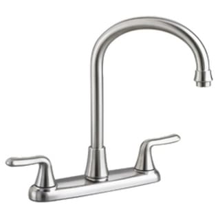 American Standard 4275550.075 Heritage® Kitchen Faucet, 1.5 gpm Flow Rate, 8 in Center, High-Arc Swivel Spout, Polished Chrome, 2 Handles, Import