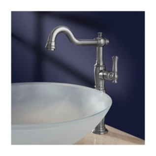 American Standard 7440.151.295 Quentin™ Monoblock Single Control Vessel Bathroom Faucet, 7-5/8 in Spout, 11-9/16 in H Spout, PVD Satin Nickel, 1 Handles, Import