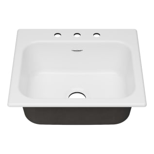 American Standard 77SB25223.308 Quince® Kitchen Sink, Brilliant White, Rectangular Shape, 15-3/4 in L x 21-7/16 in W x 8-7/8 in D Bowl, 3 Faucet Holes, 21-15/16 in L x 25 in W x 8-7/8 in H, Cast Iron