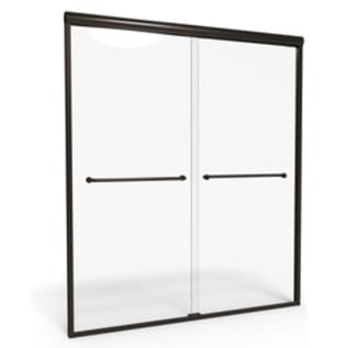 American Standard AM00335400.224 Euro Sliding By-Pass Shower Door, Frameless Frame, Clear Tempered Safety Glass, Oil Rubbed Bronze, 1/4 in THK Glass, 40 to 44 in W Opening, Domestic