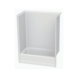 Aquatic 2603SMTML-WH Everyday 1-Piece Tub-Shower, 60 in L x 32 in W, Left Drain, White