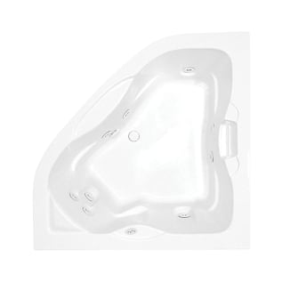 Aquatic W24LUX6060-BK Hydrotherapy Estate POINT ARENA Bathtub, Soaking, Rectangle Shape, 60 in L 36 in W, Universal Drain, White, Domestic