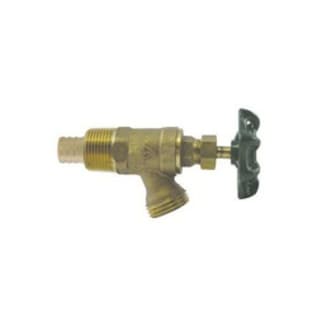 A.Y. McDonald 5420-200 Boiler Drain Valve, 1/2 in Nominal, MNPT/PEX x Male Garden Hose Thread End Style, 125 psi WOG Pressure, Brass Body