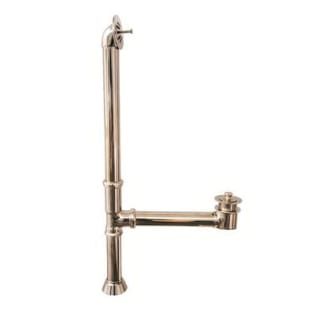 Barclay 5599-SN Tub Waste and Overflow With Twist and Lift Stopper, Brass, Brushed Nickel, Import
