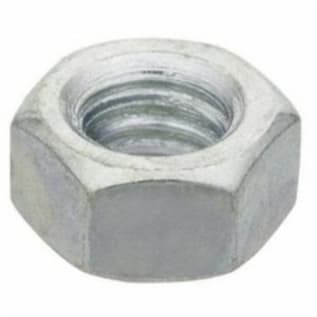 BBI 00200-2600-401 200 Hex Nut, 3/8-16, Low Carbon Steel, Zinc Blue, A ASTM F1941 FeZn3A Material Grade, Right Thread