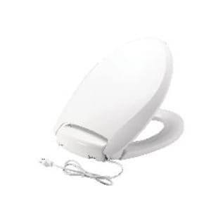 Bemis® H1900NL 000 Heated Toilet Seat With Cover, RADIANCE™, Elongated Bowl, Closed Front, Plastic, White, Adjustable Hinge