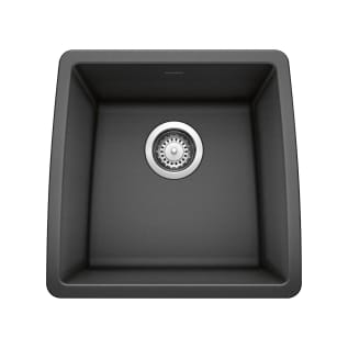 Blanco 440079 Kitchen Sink, PERFORMA™ SILGRANIT® II, Anthracite, Squared Shape, 15-1/2 in L x 15 in W x 9 in D Bowl, 17-1/2 in L x 17 in W, Under Mount, Solid Granite