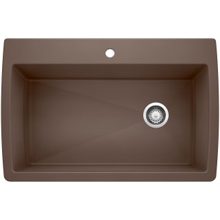 Blanco 440192 DIAMOND™ SILGRANIT® II Kitchen Sink, Rectangle Shape, 1 Faucet Holes, 32-1/2 in W x 22 in D, Drop-In Mount, Granite, Cafe Brown, Import