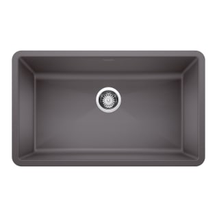 Blanco 441478 PRECIS™ SILGRANIT® II Super Single Bowl Composite Sink, Cinder, Rectangle Shape, 30 in L x 17 in W x 9-1/2 in D Bowl, 32 in L x 19 in W, Under Mount, Granite
