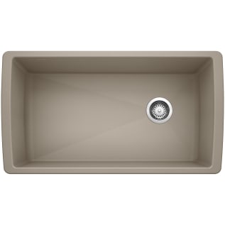 Blanco 441765 DIAMOND™ SILGRANIT® II Super Single Bowl Composite Sink, Truffle, Rectangle Shape, 30-1/2 in L x 16-1/2 in W x 9-1/2 in D Bowl, 33-1/2 in L x 18-1/2 in W, Under Mount, Granite