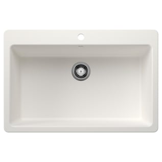 Blanco 443197 SILGRANIT Kitchen Sink, Rectangle Shape, 1 Faucet Holes, 33 in W x 22 in D, Granite, White, Import