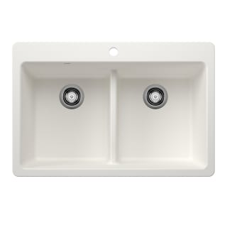 Blanco 443205 SILGRANIT Kitchen Sink, Rectangle Shape, 1 Faucet Holes, 33 in W x 22 in D, Granite, White, Import