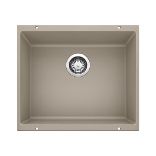 Blanco 517677 PRECIS™ SILGRANIT® II Large Composite Sink, Truffle, Rectangle Shape, 19.69 in L x 15-3/4 in W x 7-1/2 in D Bowl, 20-3/4 in L x 18 in W, Under Mount, Granite